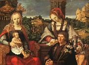 Lucas van Leyden Madonna and Child with Mary Magdalene and a Donor Norge oil painting reproduction